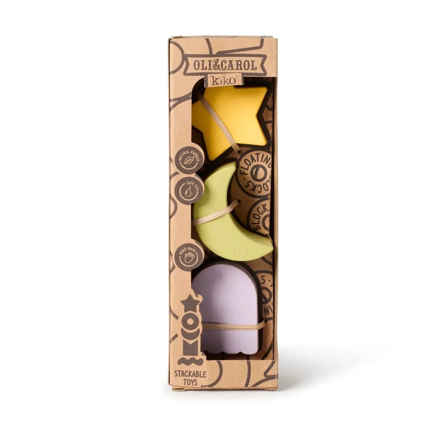 Kiko X Oli & Carol 3 Geometric Figures Baby Stacking Toy Blocks - Star ...