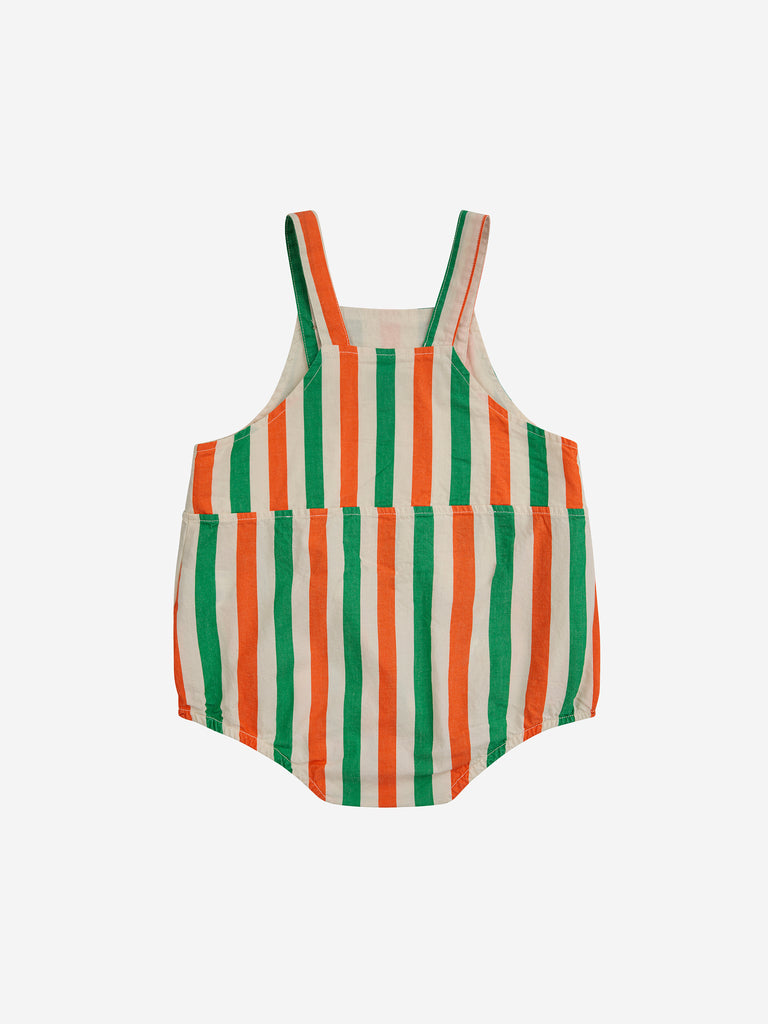 Baby Vertical Stripes Woven Romper by Bobo Choses