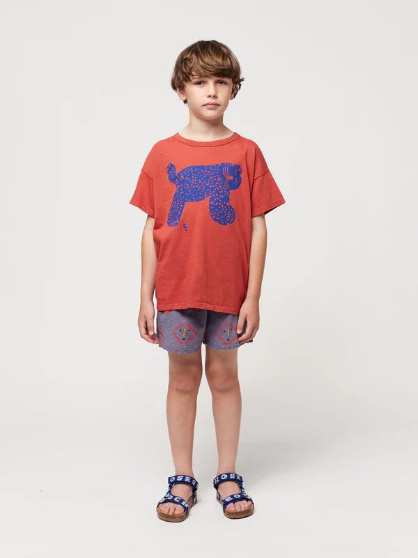 Masks All Over Woven Shorts by Bobo Choses