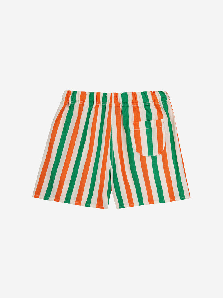 Vertical Stripes Woven Shorts by Bobo Choses