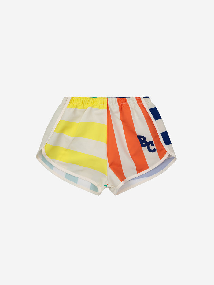 Multicolor Stripes Swim Shorts by Bobo Choses