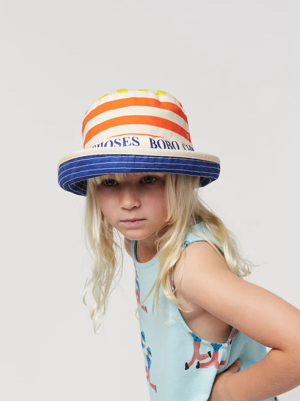 Multicolor Stripes Reversible Hat by Bobo Choses