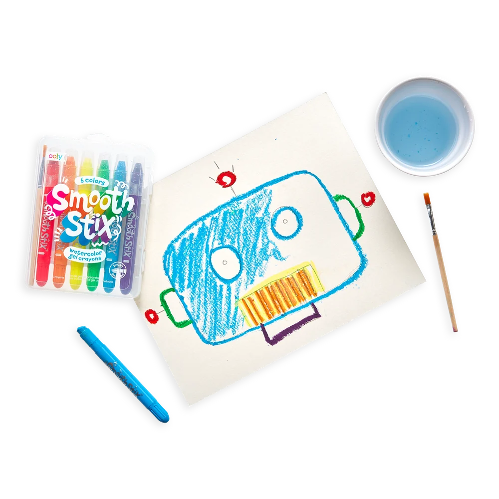 6pc Smooth Stix Watercolor Gel Crayons