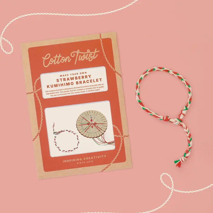 Strawberry Kumihimo Bracelet Kit