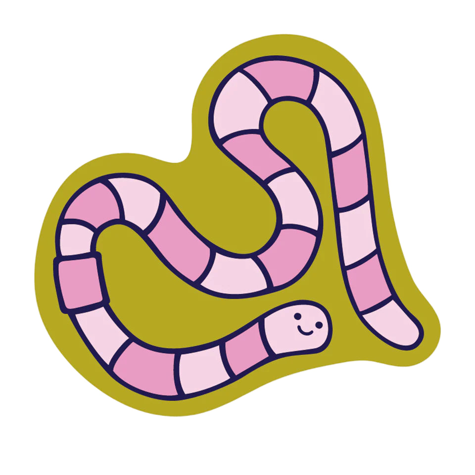 Worm Sticker by The Good Twin