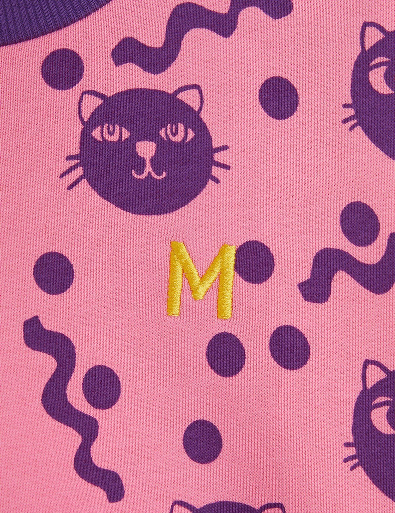 SALE Squiggly Cats Sweatshirt-Pink by Mini Rodini