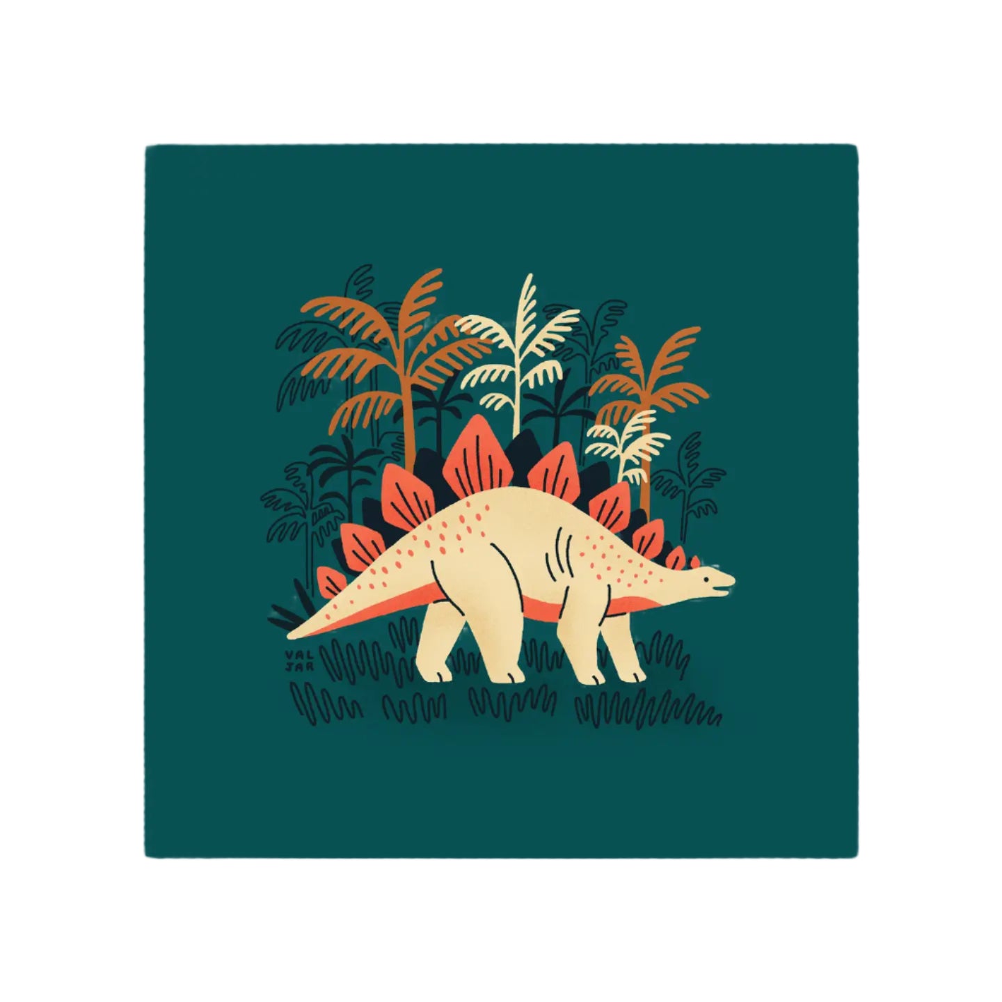 Stegosaurus Dinosaur Print by Goodnight Pine