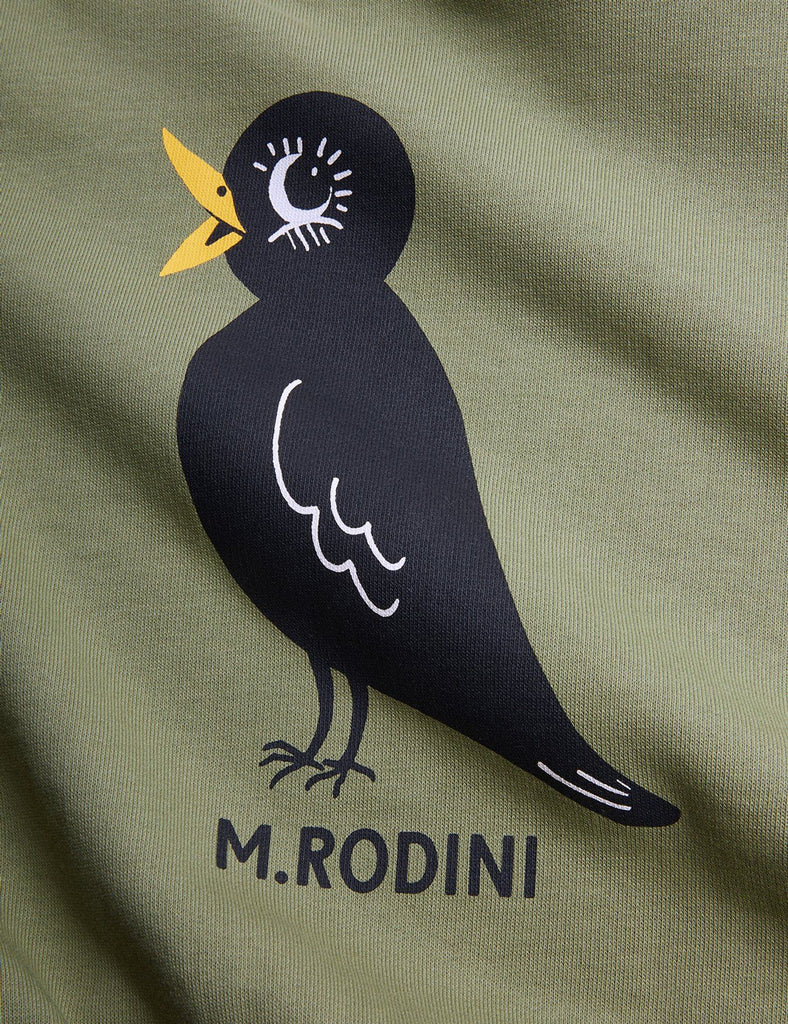 Green Blackbird Sweatshirt by Mini Rodini