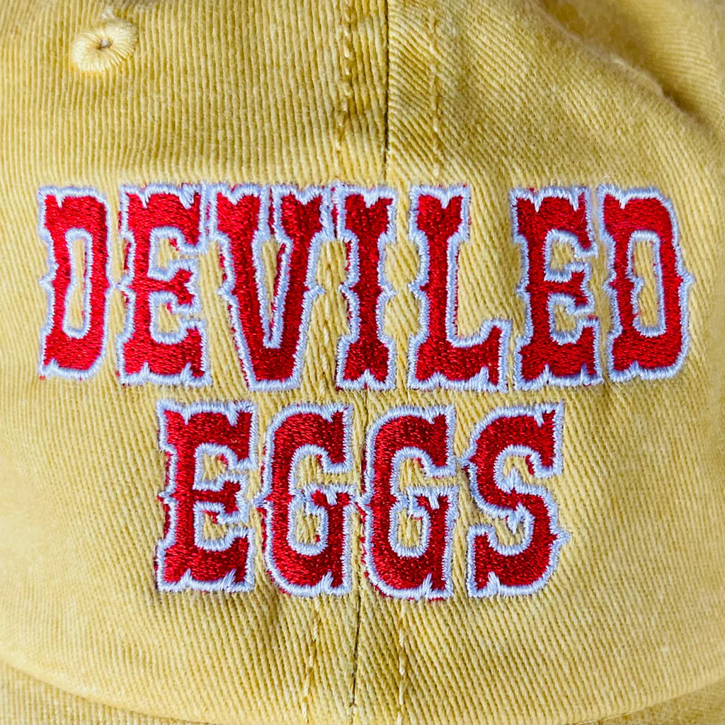 Deviled Eggs Foodie Adult Dad Hat  by The Silver Spider