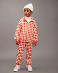 Gingham Fleece Trousers by Mini Rodini