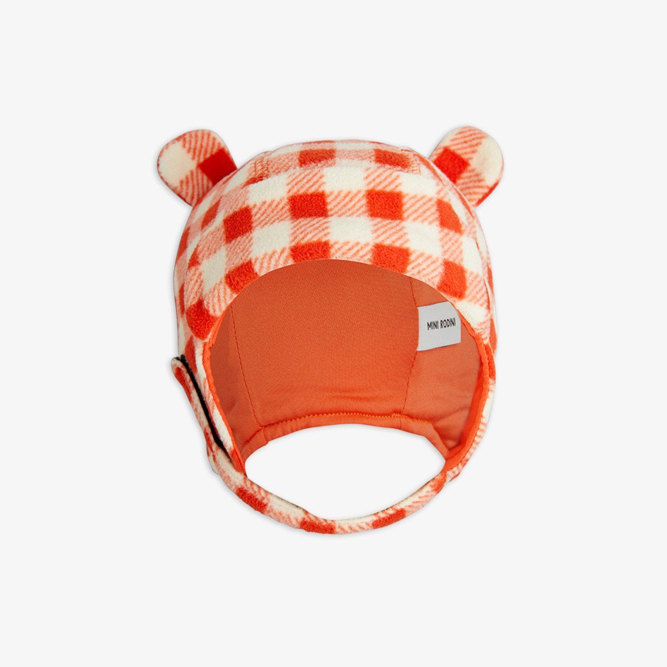 Gingham Fleece Baby Hat by Mini Rodini