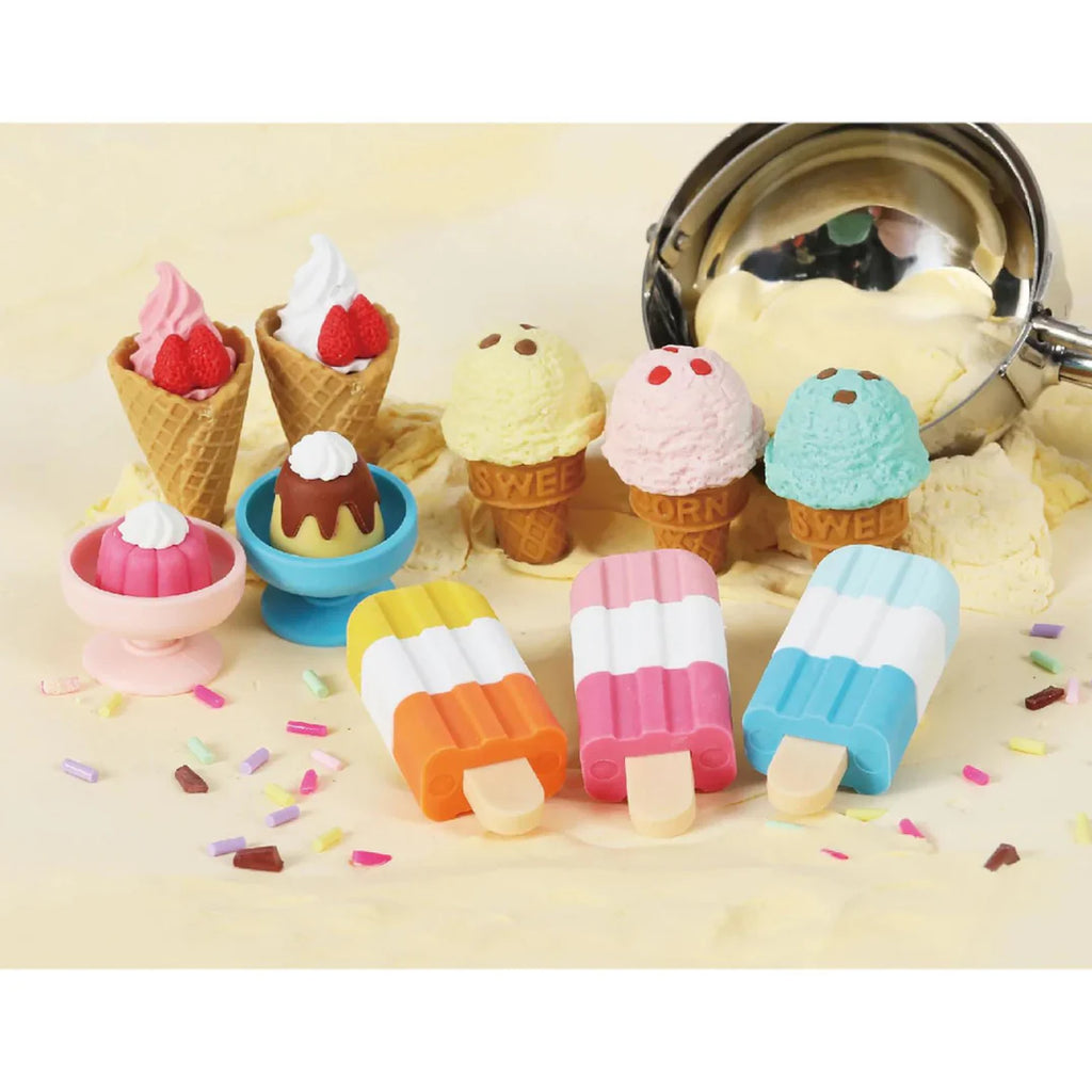 Ice Cream Shop Eraser Set by Iwako