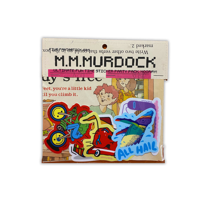 Party Pack Vinyl Sticker Set by Mike Murdock