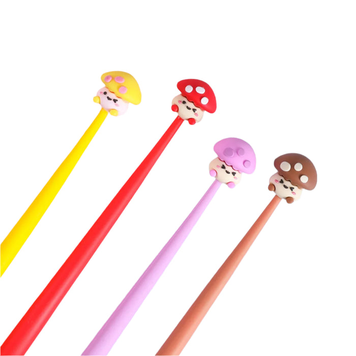 Mushroom Buddy Wiggle Gel Pen by BCmini
