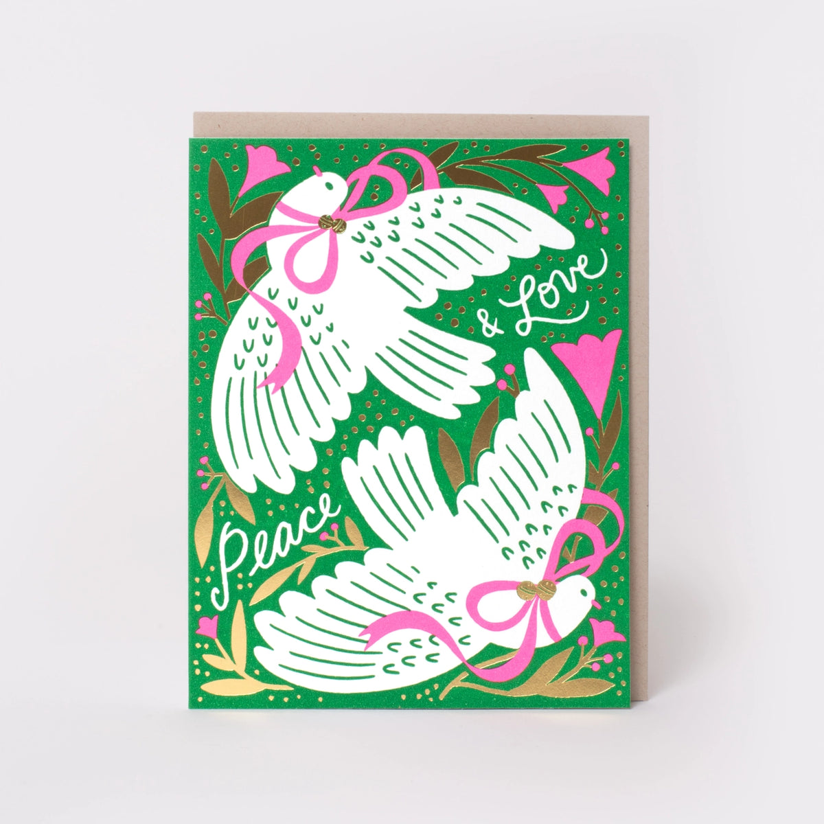 Peace &amp; Love Doves Holiday Card by HELLO!LUCKY