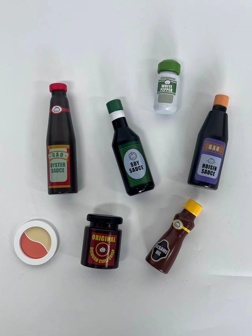 Wooden Asian Sauces Toy Set