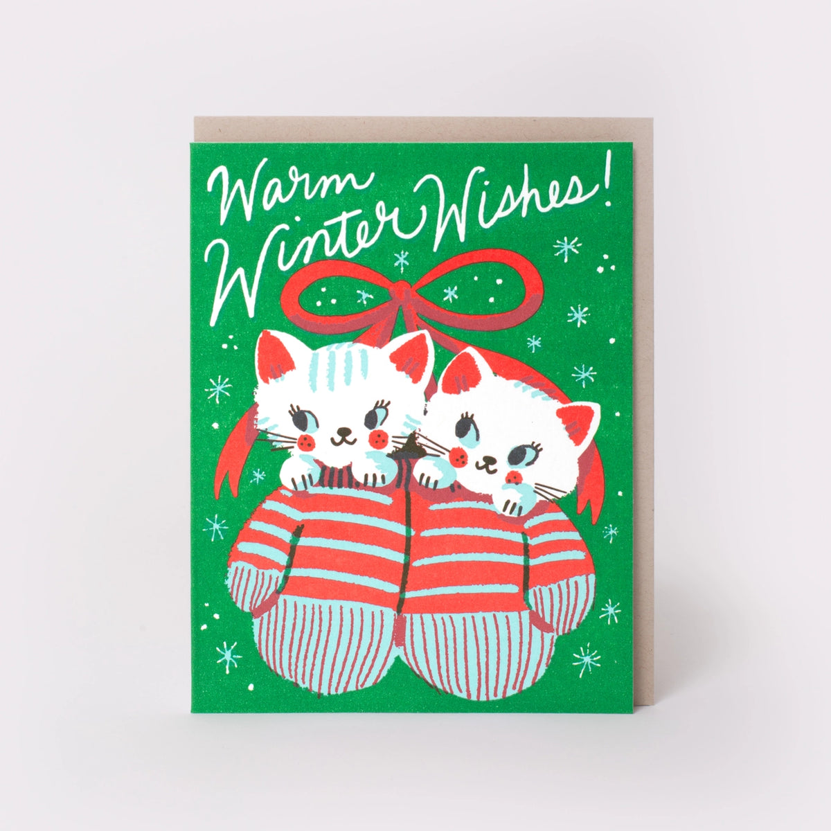 Kitten Mittens Holiday Card by HELLO!LUCKY