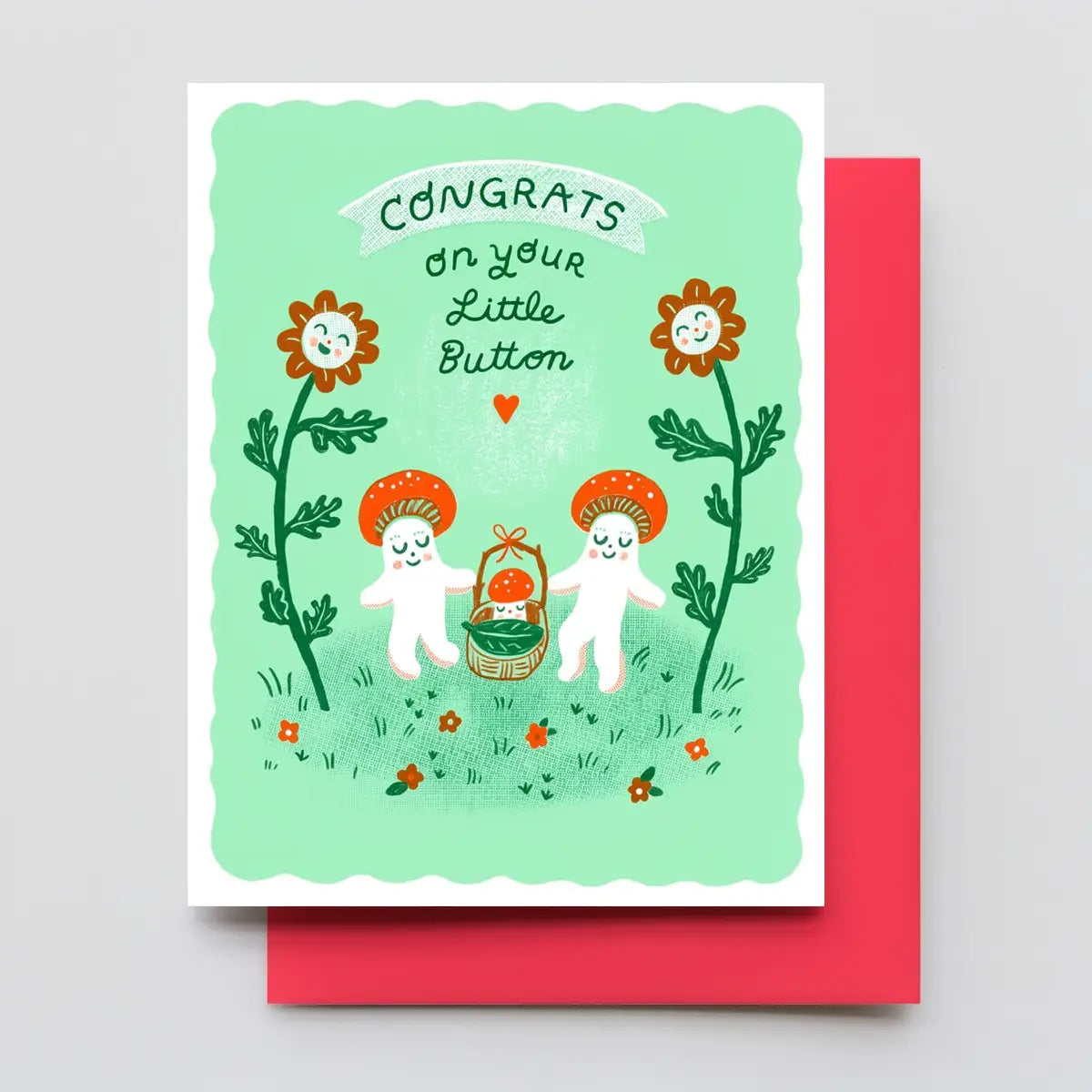 Shroom Button Baby Card