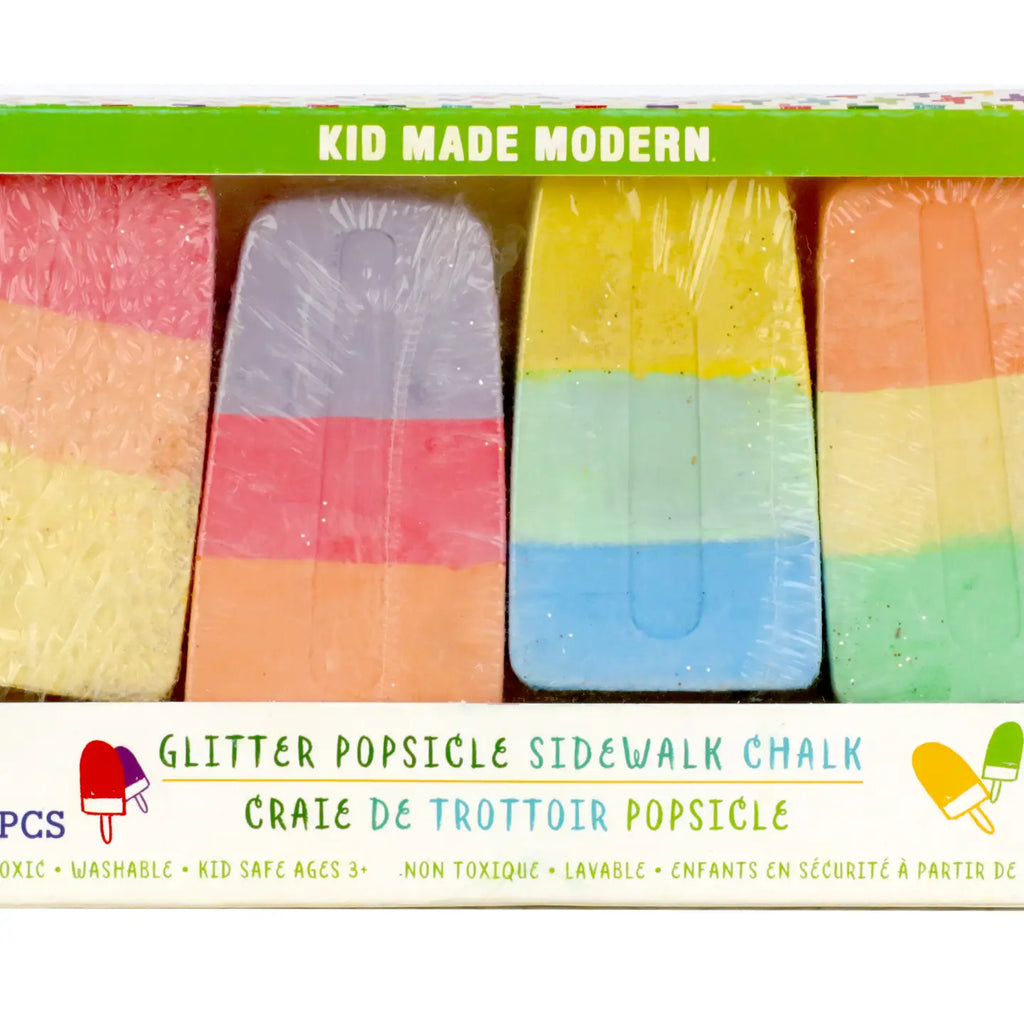 3 Color Popsicle Glitter Chalk 4 Pack by Kid Made Modern