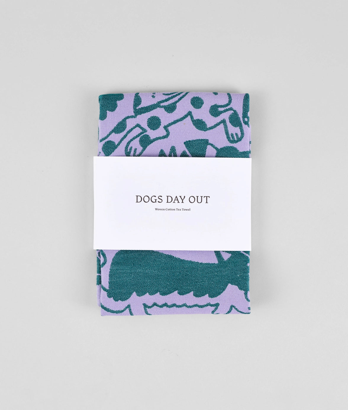 Dogs Day Out Woven Cotton Tea Towel