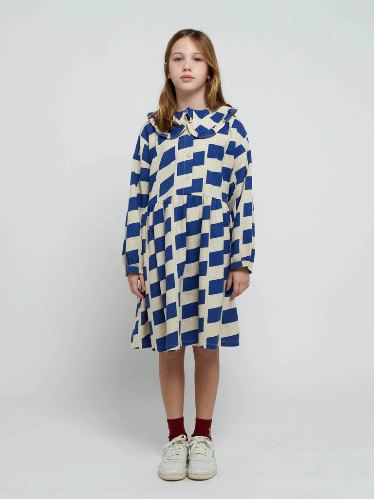 SALE Checker All Over Woven Dress by Bobo Choses