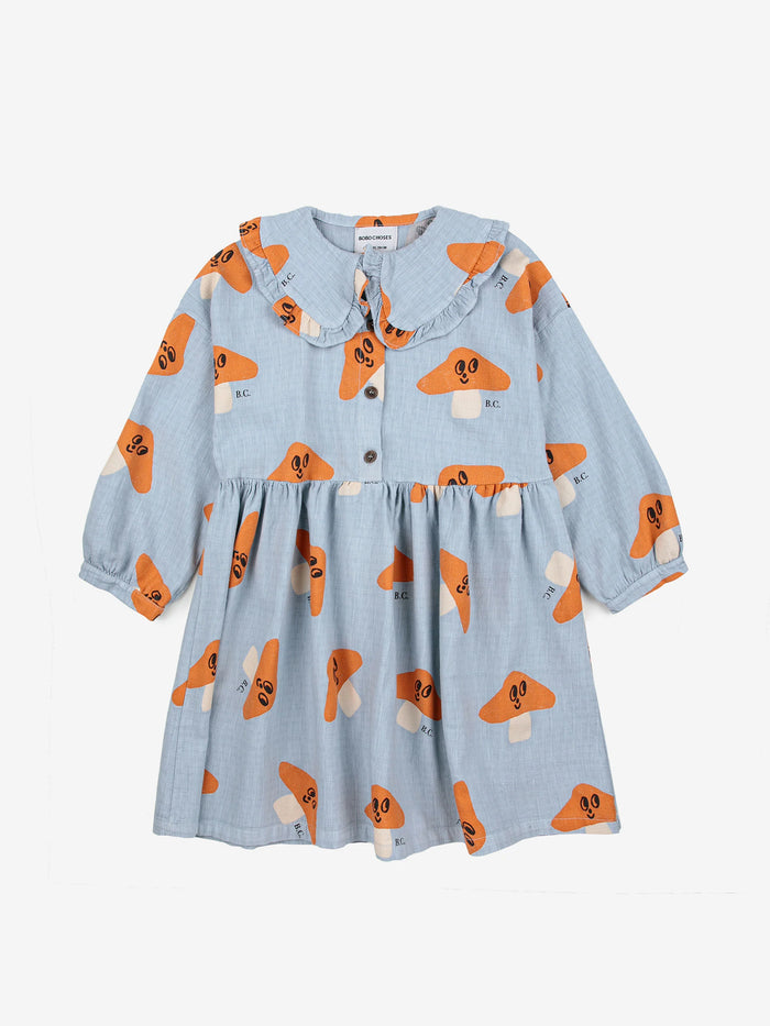 SALE Mr. Mushroom All Over Woven Dress by Bobo Choses