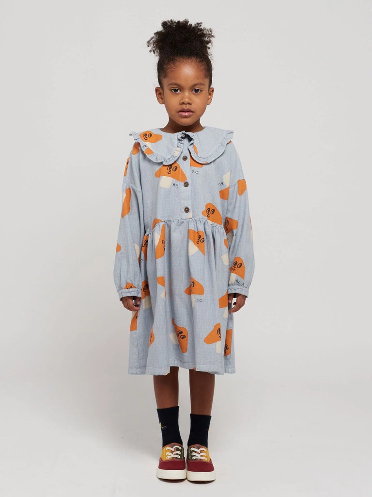 SALE Mr. Mushroom All Over Woven Dress by Bobo Choses