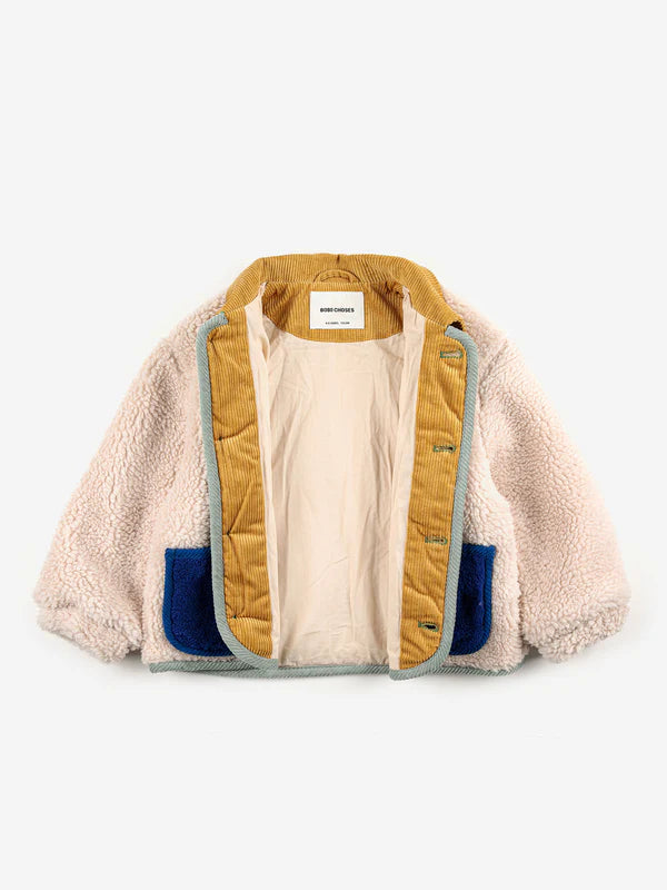 Color Block Sheepskin Jacket by Bobo Choses