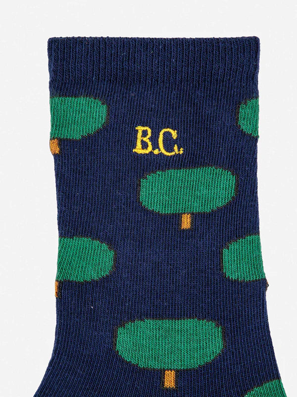 Green Tree All Over Long Socks by Bobo Choses