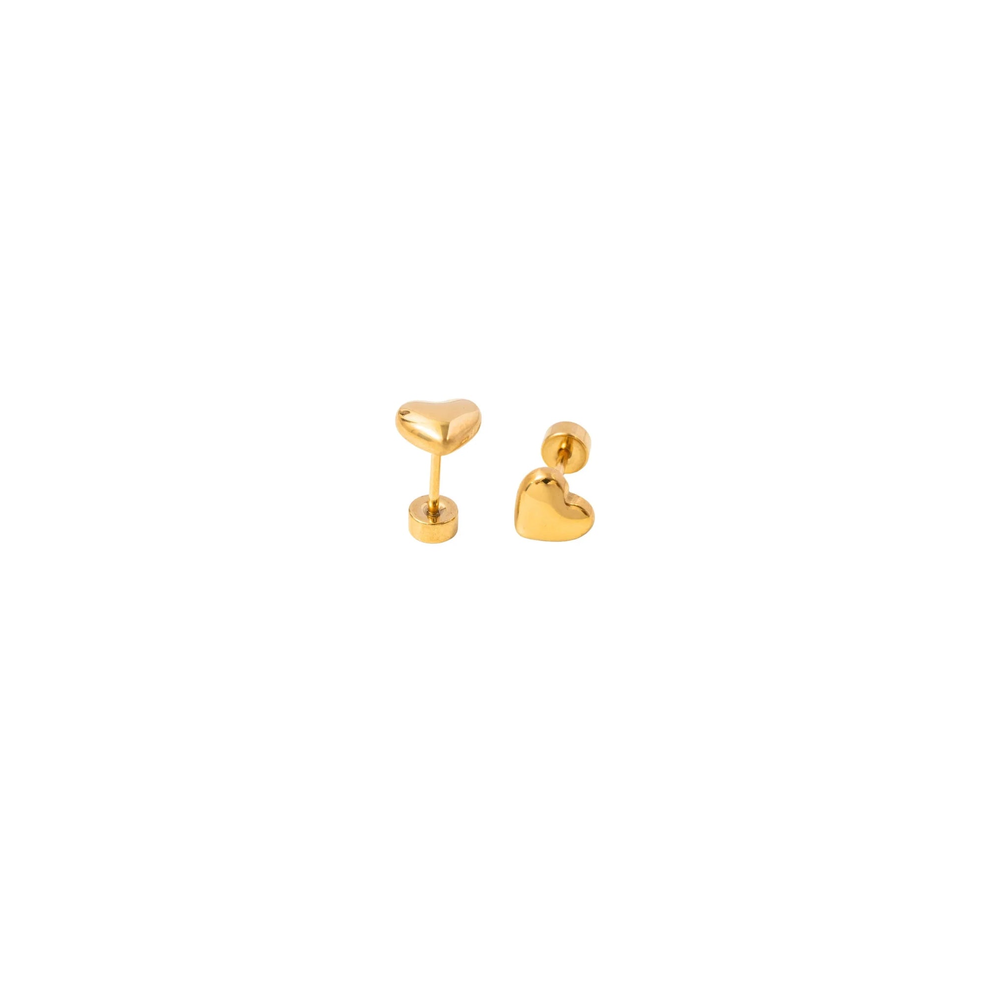 Bubble Heart Stud Earrings