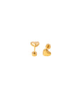 Bubble Heart Stud Earrings