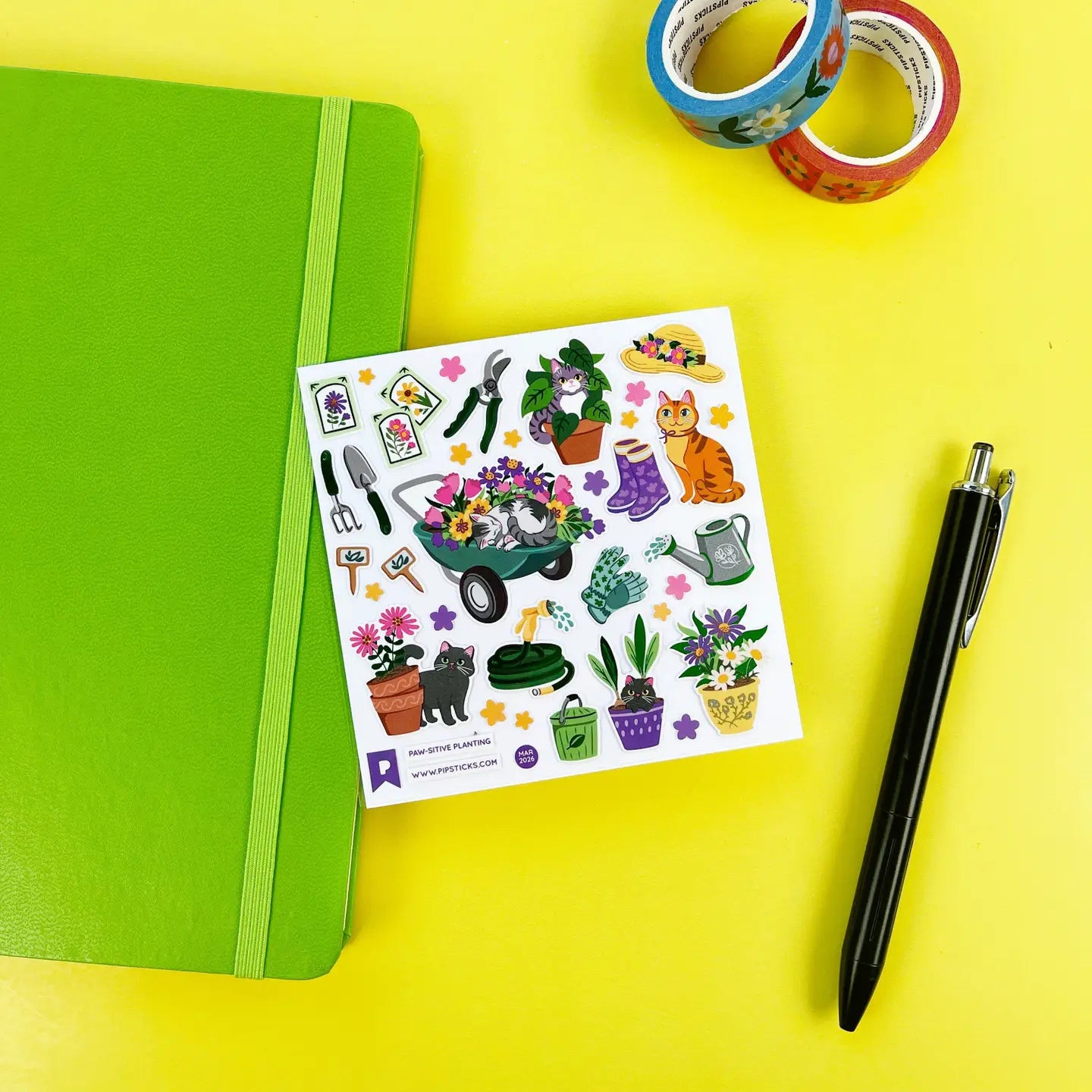 Paw-Sitive Planting Sticker Sheet