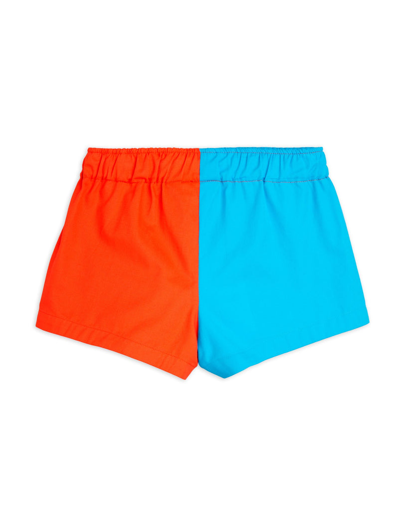 Red and Blue Woven Shorts by Mini Rodini