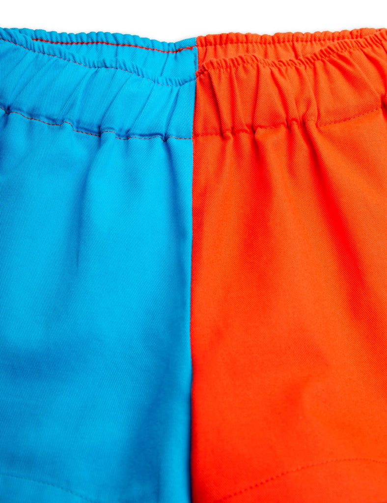 Red and Blue Woven Shorts by Mini Rodini