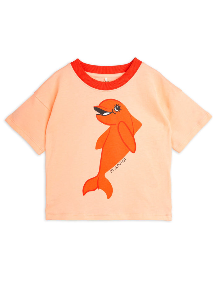 Red Dolphin T-Shirt by Mini Rodini