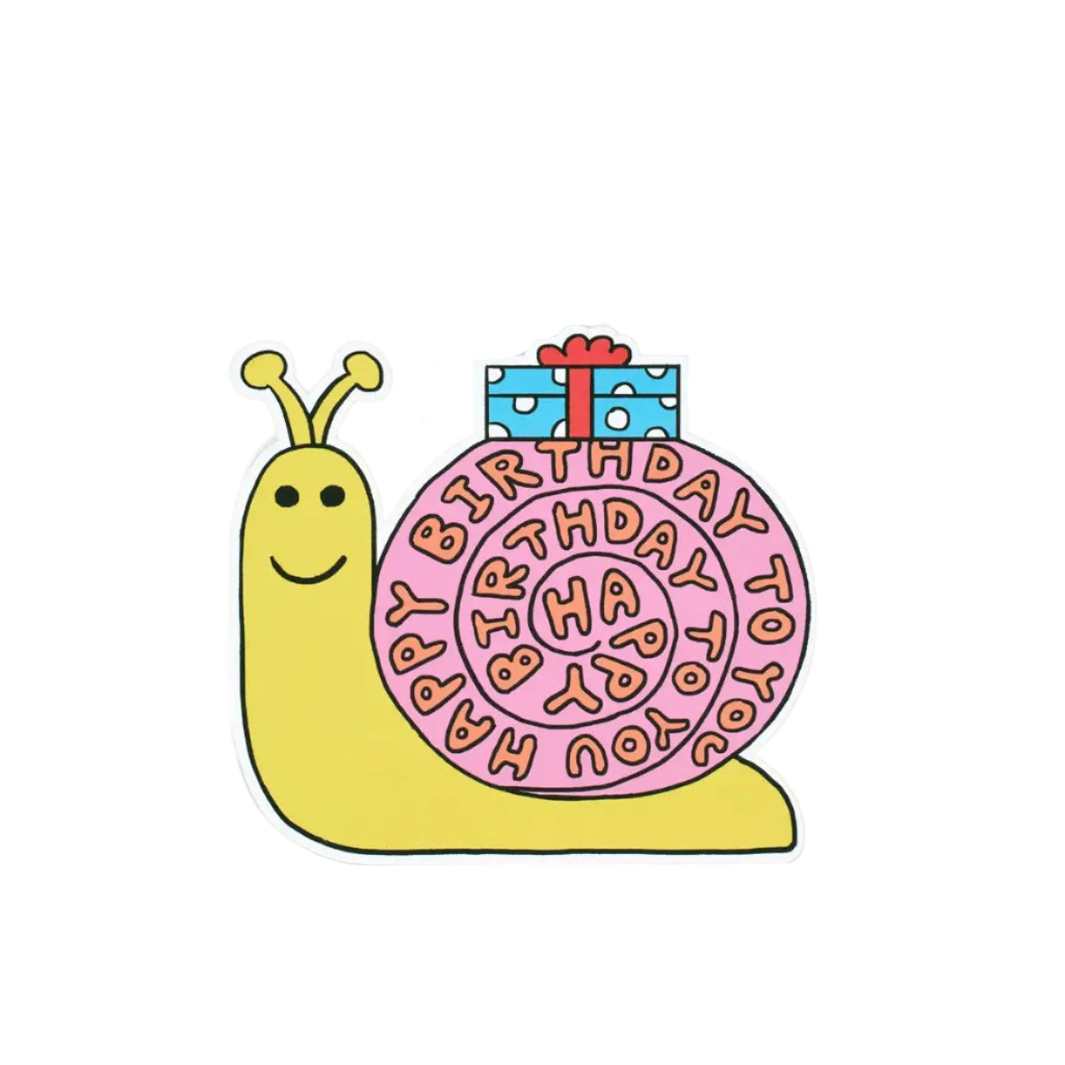 Snail Shaped Birthday Card