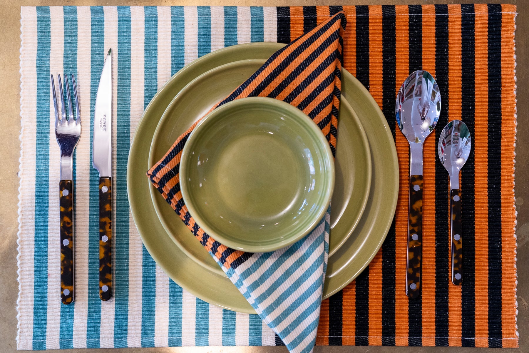 Dual Stripe Napkin Set
