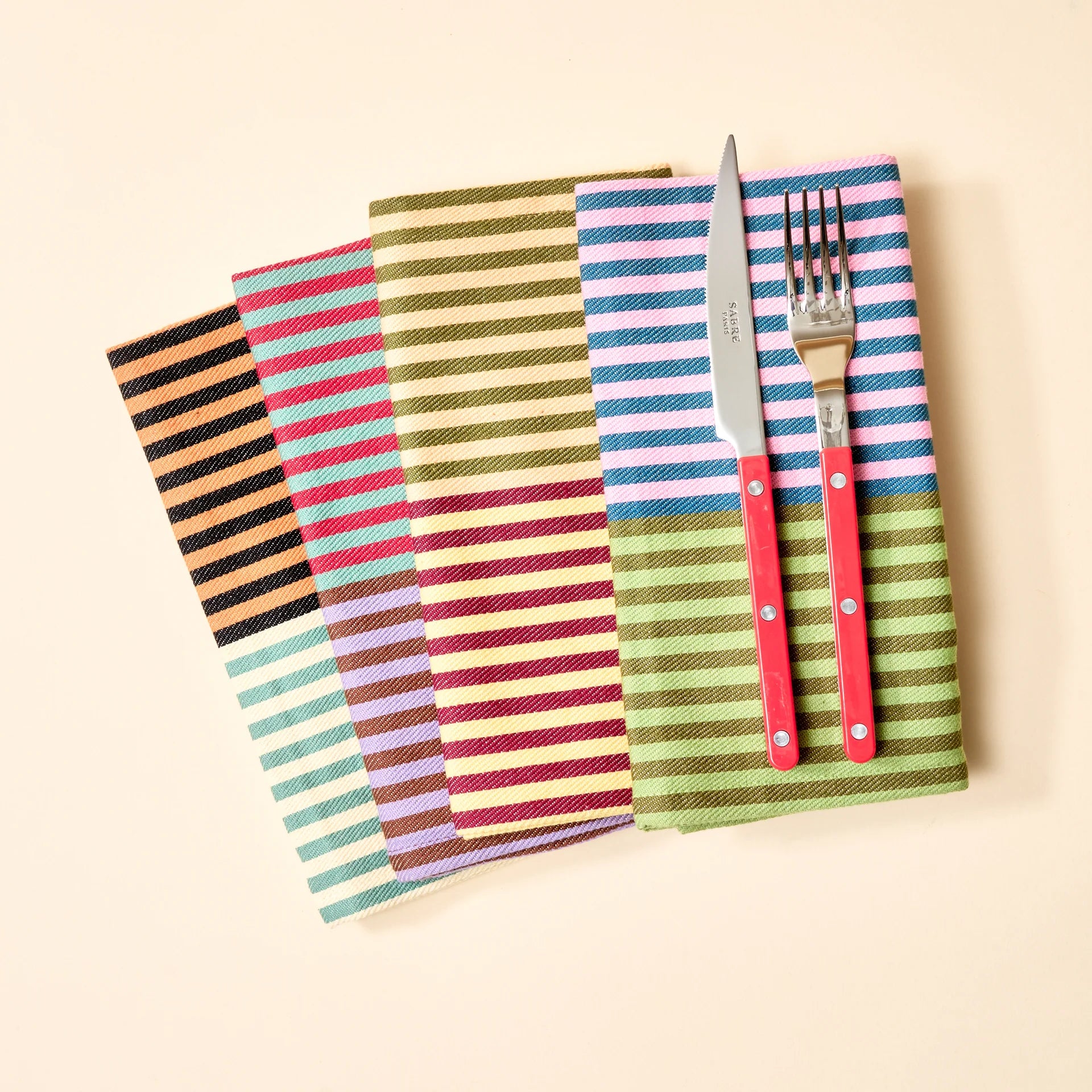 Dual Stripe Napkin Set