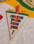 Getaway Shaped Luggage Tag - Pennant