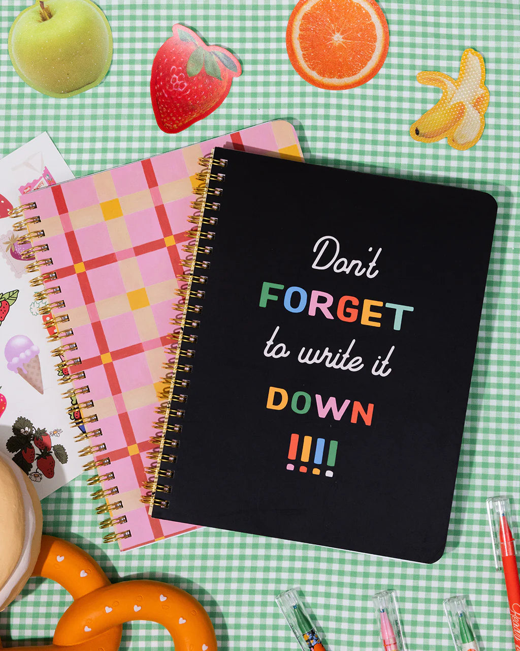 Rough Draft Mini Notebook - Pink Plaid