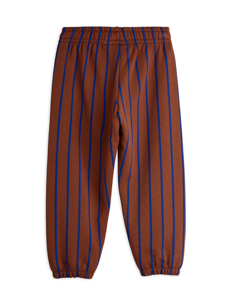 Vertical Stripe Sweatpants -  Brown by Mini Rodini