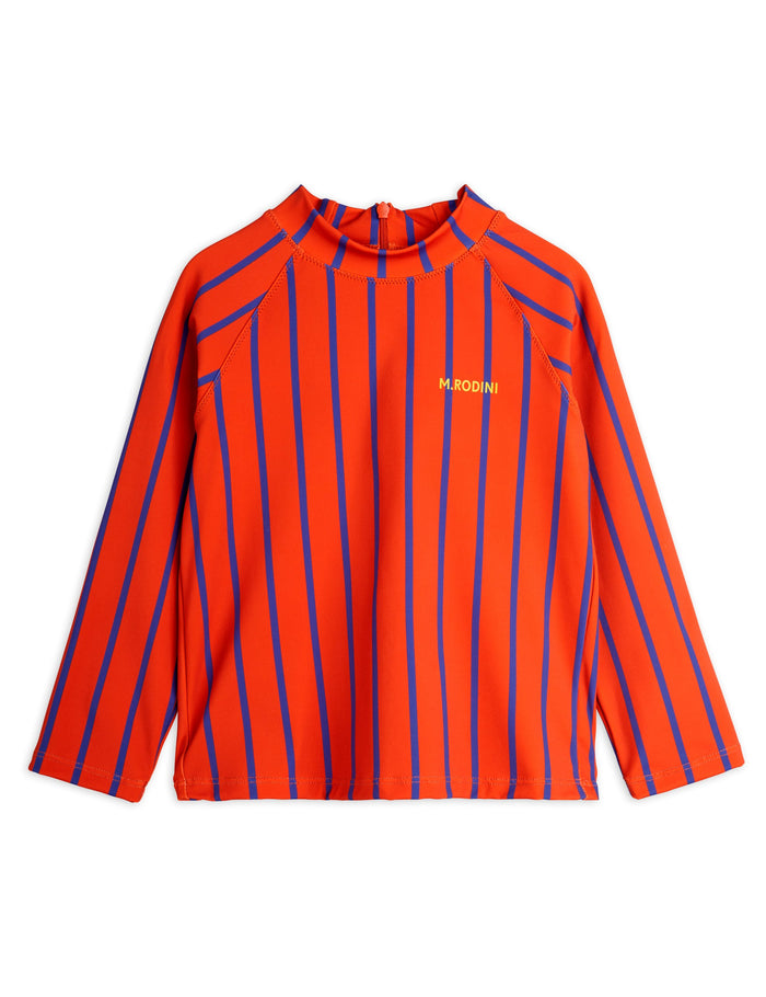 Vertical Stripe UV Swim Top by Mini Rodini