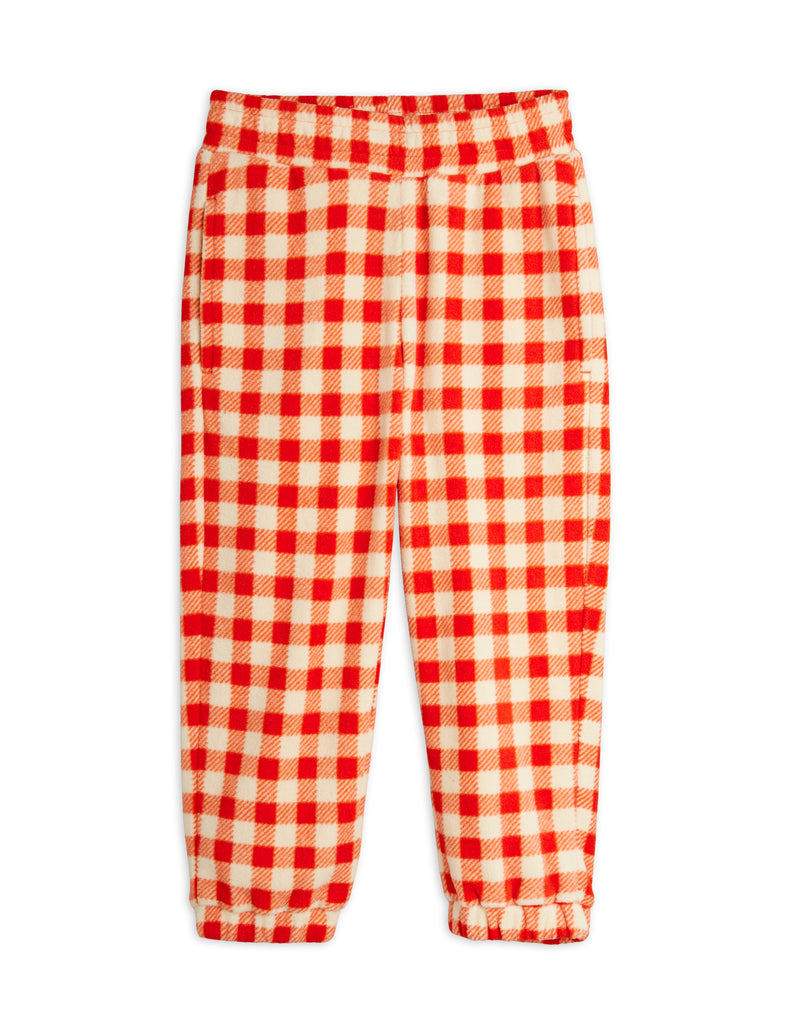 Gingham Fleece Trousers by Mini Rodini