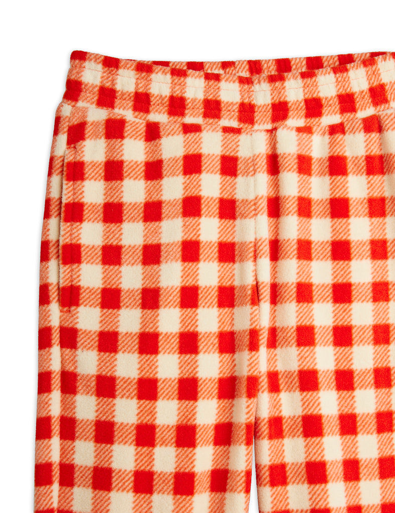 Gingham Fleece Trousers by Mini Rodini