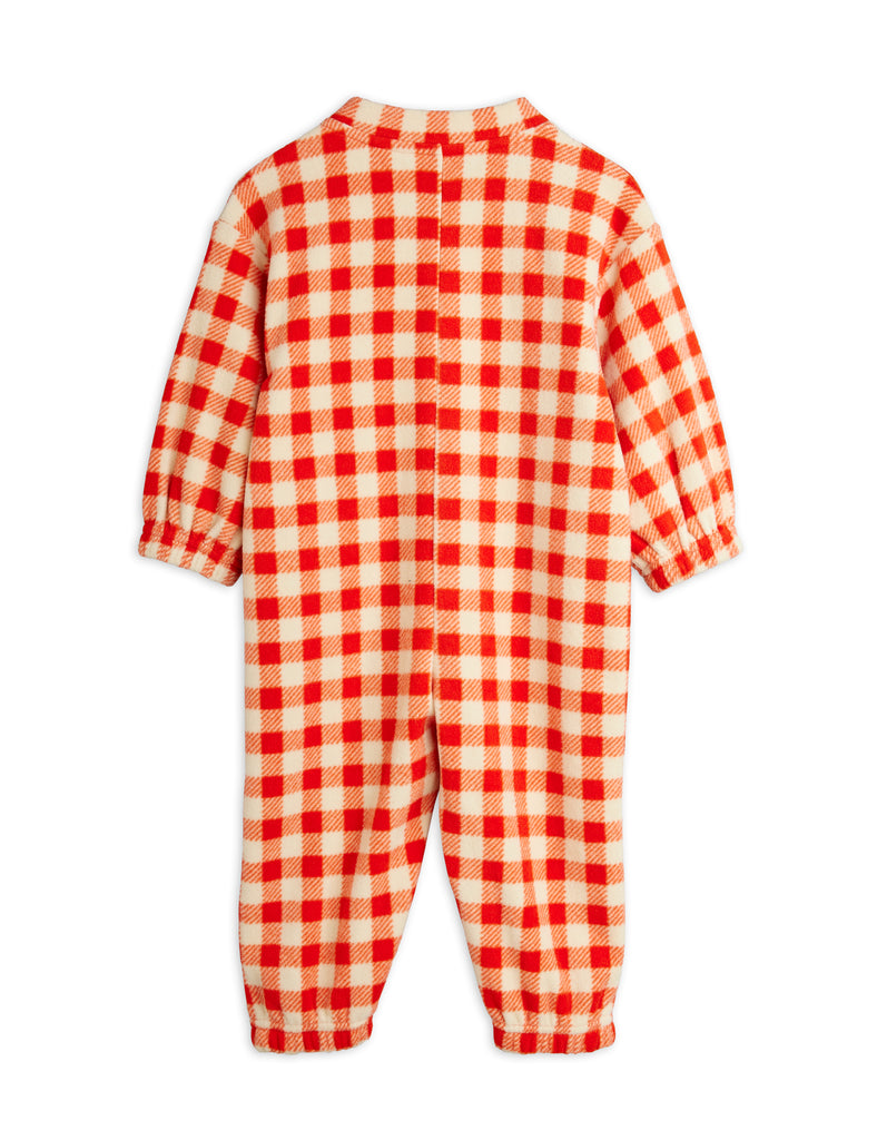 Gingham Fleece Baby Suit by Mini Rodini