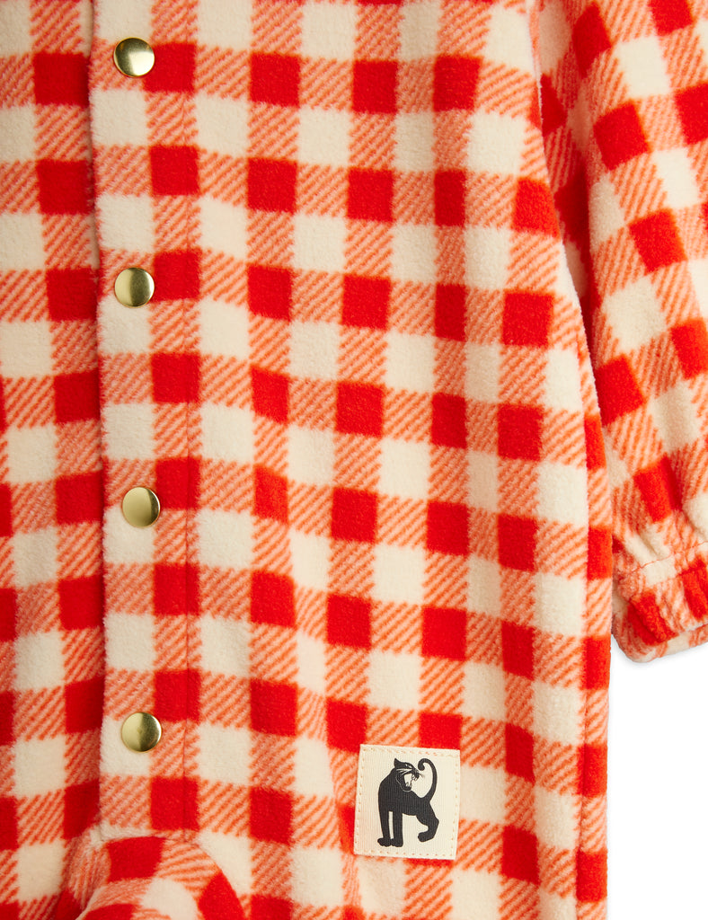 Gingham Fleece Baby Suit by Mini Rodini