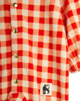 Gingham Fleece Baby Suit by Mini Rodini