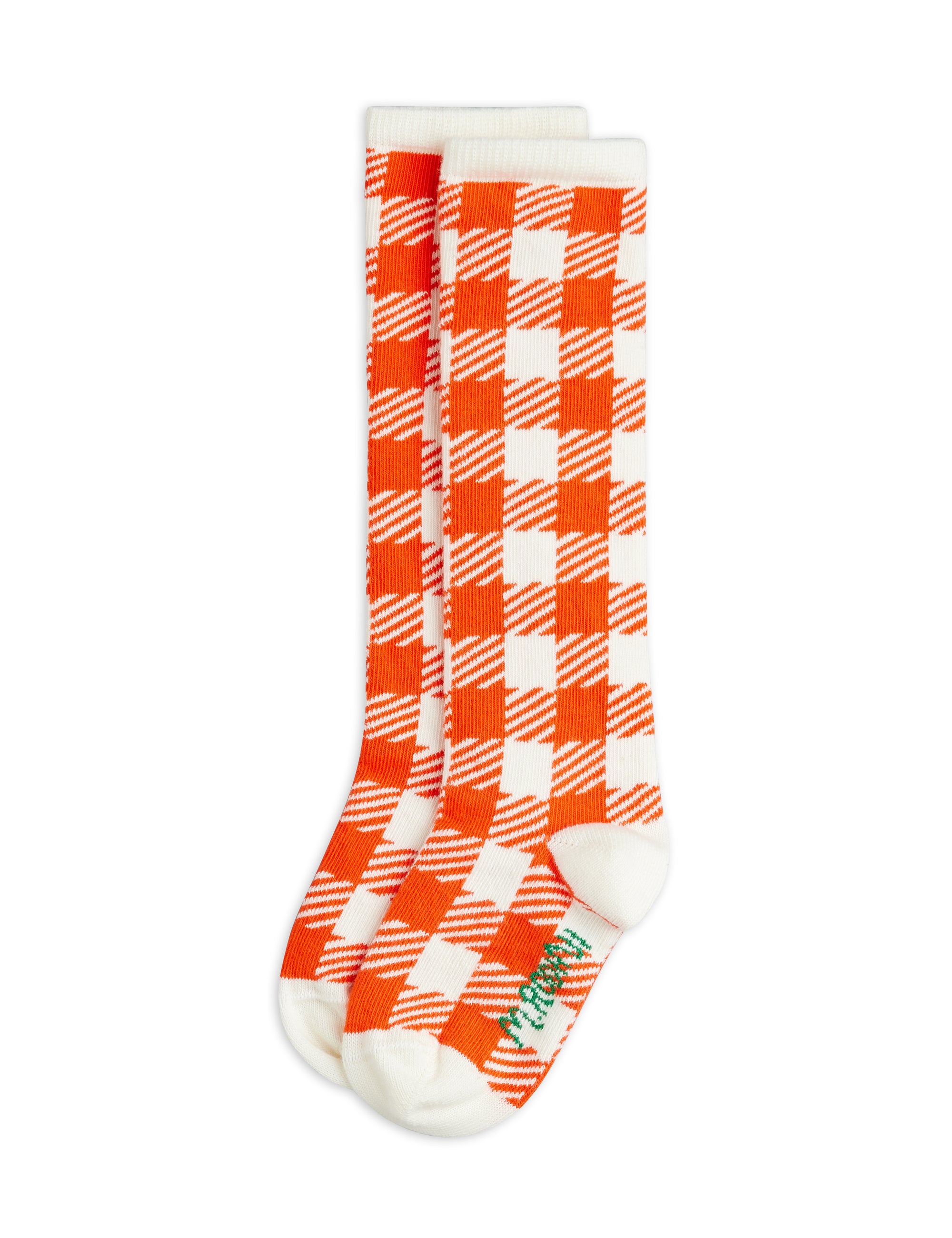 Gingham Knee High Kids Socks by Mini Rodini