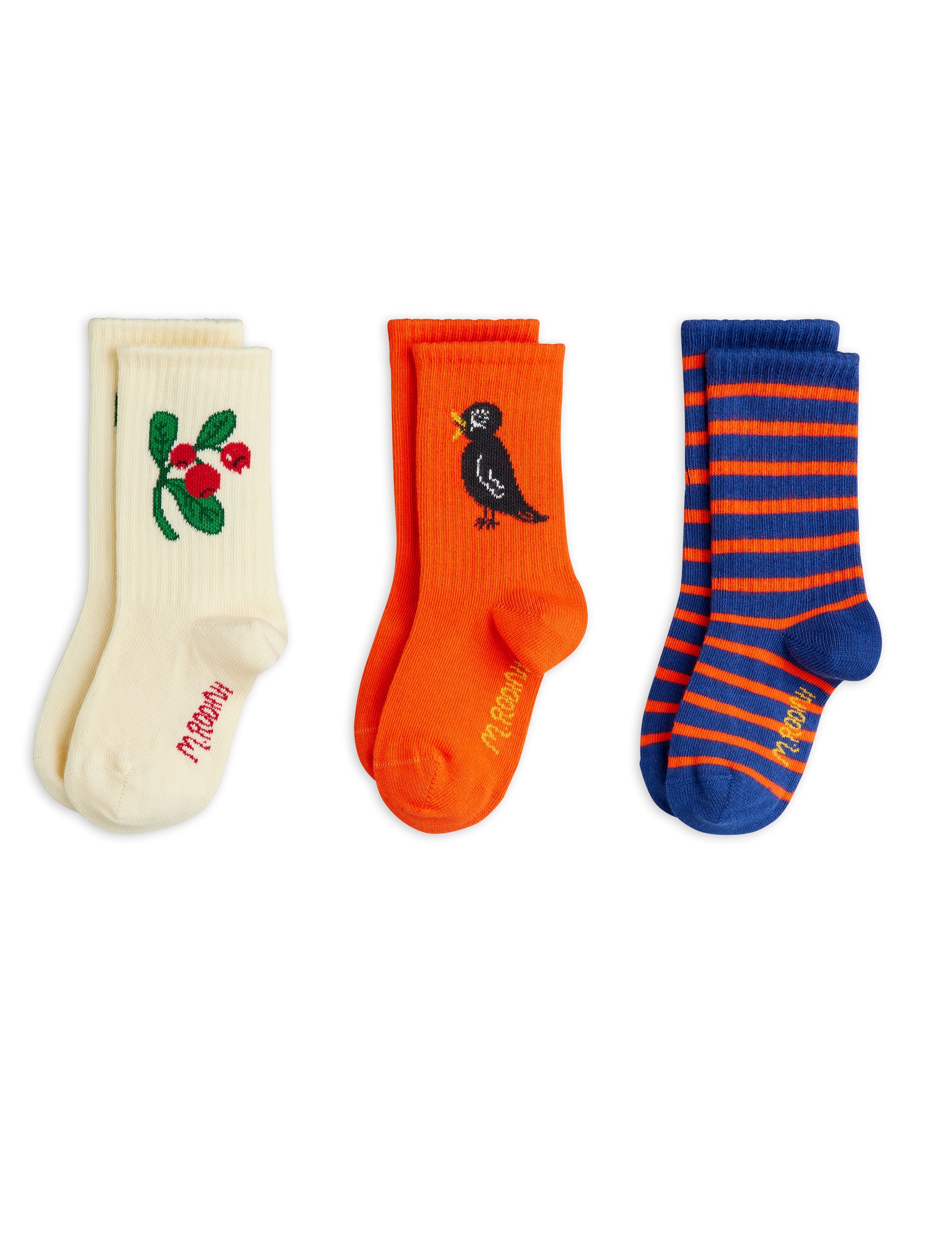 Lingonberries 3-Pack Kids Socks by Mini Rodini