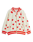 Hearts Velour Baseball Jacket by Mini Rodini